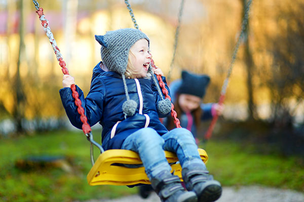 Child on swing