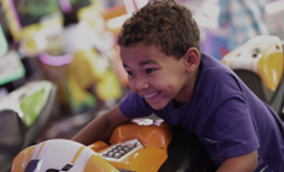 Boy playing game